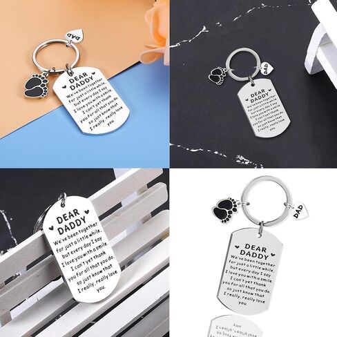 New Dad Gifts First Time Dad Gifts Keychain 1st Fathers Day Gift for New Dads to be Best Father's Day Birthday Christmas Valentines Gift Ideas for Expectant Dads Husband Men Friend in Saudi Arabia