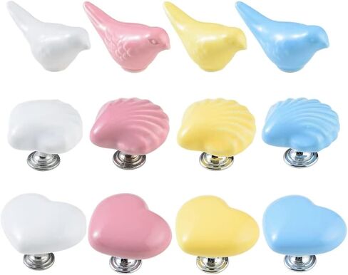 Crystal Knob,Draw Knobs, 15 Packs Wardrobe Handle Door Handle Cute Ceramic Handles for Furniture Children Room Cabinet Handles Drawer Pulls Cupboard Door Pull in Saudi Arabia