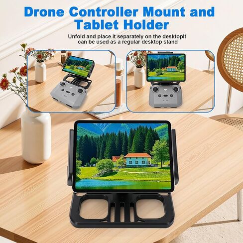 Drone Tablet Mount Holder - Universal Adjustable 4.7-12.9" Bracket Compatible with Dji Mavic 2/Zoom/Pro Mini 2/2S/SE, Air 2/2S, Pro/Spark/ZINO Controllers, Extended Control Phone Clip with Lanyard in Kuwait