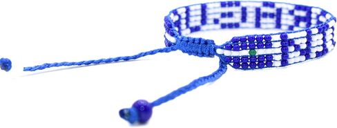Nicaragua Flag Bracelet - Adjustable Nicaraguan Patriotic Jewerly for Men and Women - Cultural Blue & White Bracelet - Proud Nicaraguan Bracelet - Premium Czech Beads in Saudi Arabia