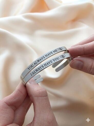 Personalized Adjustable Stainless Steel Cuff Bracelet for Men and Women in Saudi Arabia