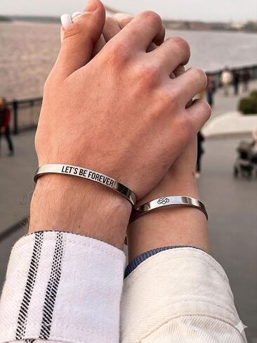 Personalized Adjustable Stainless Steel Cuff Bracelet for Men and Women in Saudi Arabia