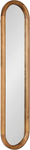Kate and Laurel Talma Modern Slim Panel Wall Mirror, 9 x 36, Natural Wood, Transitional Narrow Mirror for Use as Versatile Entryway or Bedroom Wall Decor in Kuwait
