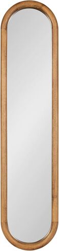 Kate and Laurel Talma Modern Slim Panel Wall Mirror, 9 x 36, Natural Wood, Transitional Narrow Mirror for Use as Versatile Entryway or Bedroom Wall Decor in Kuwait