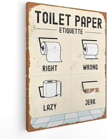 QICLM Funny Bathroom Wall Art, I Hate My Job Oh Please Funny Toothbrush and Toilet Paper Canvas Wall Art Poster for Vintage Bathroom Restroom Decor, Beautiful 11x14 Inch Framed in Saudi Arabia