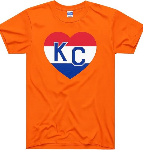 Charlie Hustle Netherlands KC Heart Heather Orange Unisex T-Shirt in Kuwait