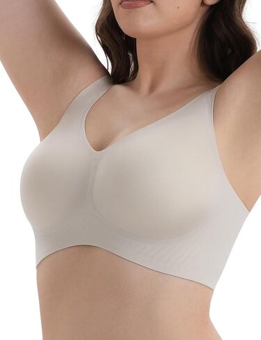 Backless Minimizer Bras for Women Full Coverage Low Back Wireless Pushup Bra No Underwire Seamless Everyday Bra Comfy No Wire in Kuwait