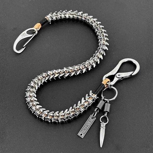 Strong Punk Rocker Biker Jeans Pants Chain Studs Keel Key Chain Mens Wallet Chain in Saudi Arabia