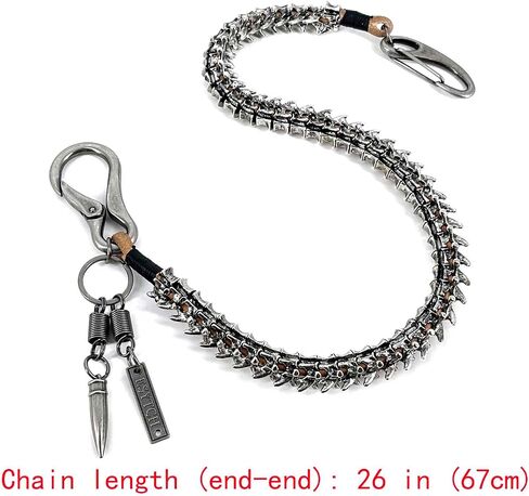 Strong Punk Rocker Biker Jeans Pants Chain Studs Keel Key Chain Mens Wallet Chain in Saudi Arabia