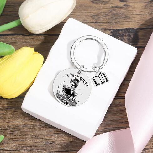 Smutty Book Lovers Gifts Keychain Bookish Keychain Gifts, Is That Smut Key Chain for Book Lovers, Dark Romance Book Accessories, Book Clubs Smut Reader Bookworm Christmas Birthday Present in Saudi Arabia