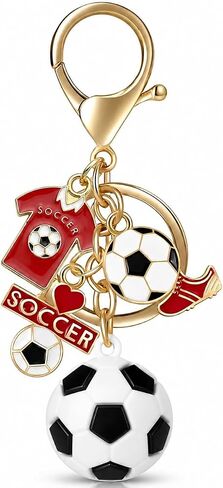 Soccer Keychain for Men Women, Soccer Ball Backpack Charm with Jersey and Cleat Pendant, Sports Bag Hanging Accessory, Soccer Team Gift for Players Fans Coaches in Saudi Arabia