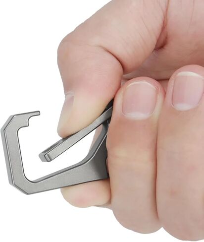 Titanium Carabiner Keychain for Men, Heavy Duty Key Ring Clip with Bottle Opener, EDC Multitool Holder for Keys Belt in Saudi Arabia