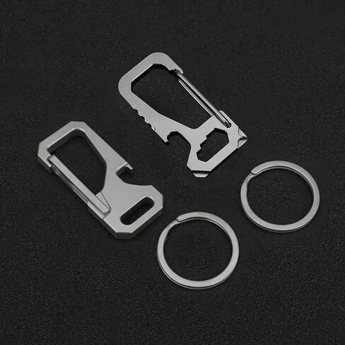 Titanium Carabiner Keychain for Men, Heavy Duty Key Ring Clip with Bottle Opener, EDC Multitool Holder for Keys Belt in Saudi Arabia