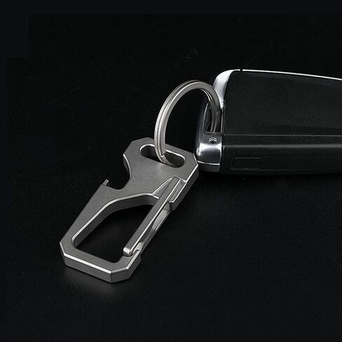 Titanium Carabiner Keychain for Men, Heavy Duty Key Ring Clip with Bottle Opener, EDC Multitool Holder for Keys Belt in Saudi Arabia