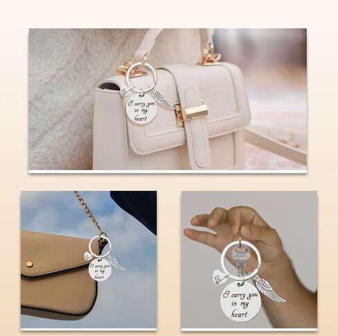 ShiQiao Spl Memorial Keychain Gifts for Loss of Dad Remembrance Sympathy Gifts for Loss of Father Keepsake Bereavement Gift for Daughter Son Memorial Keyring for Women Men Condolence Gift for Friend in Kuwait