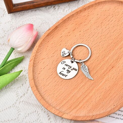 ShiQiao Spl Memorial Keychain Gifts for Loss of Dad Remembrance Sympathy Gifts for Loss of Father Keepsake Bereavement Gift for Daughter Son Memorial Keyring for Women Men Condolence Gift for Friend in Kuwait