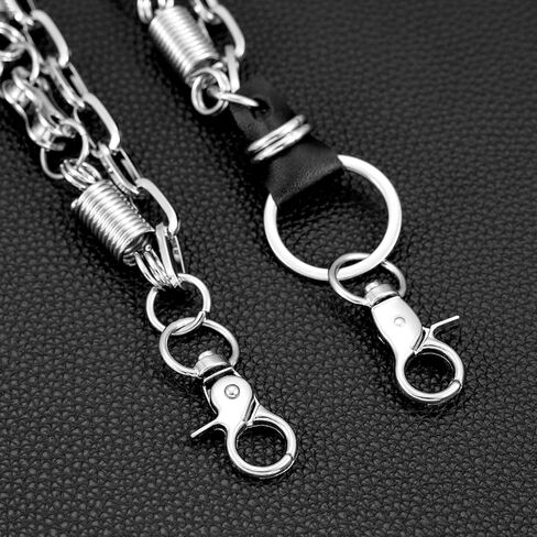 Double-Layer Spring Motorcycle Wallet Chain Biker Pant Chains- Western Cowboy Style for Men & Women | Heavy Metal Jean Accessories (Western Cowboy Style) in Saudi Arabia