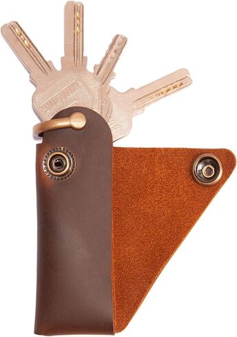 Personalized Genuine Leather Key Holder Pouch Keychain, Personalised Initials,Handmade Leather Key Holder, Dad Father'S Day Gift, Valentine'S Gift, Motorcycle Key Holder in Saudi Arabia