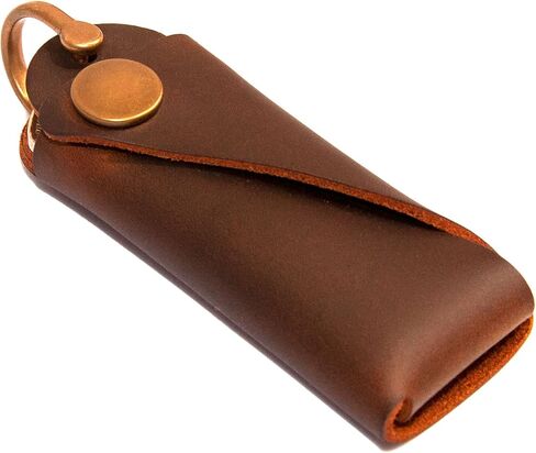 Personalized Genuine Leather Key Holder Pouch Keychain, Personalised Initials,Handmade Leather Key Holder, Dad Father'S Day Gift, Valentine'S Gift, Motorcycle Key Holder in Saudi Arabia
