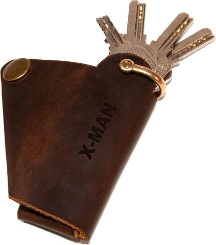 Personalized Genuine Leather Key Holder Pouch Keychain, Personalised Initials,Handmade Leather Key Holder, Dad Father'S Day Gift, Valentine'S Gift, Motorcycle Key Holder in Saudi Arabia