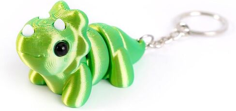 3D Printed Triceratops Keychain Movable Joints Animal Keyring Funny Bag Pendant for Women Men Gift Accessories Car Decor in Kuwait