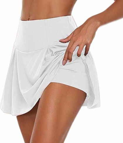 Tennis Skorts for Women Solid Color Athletic Skirt Golf Skirts for Tummy Control Lightweight Summer Skorts Skirt in Kuwait