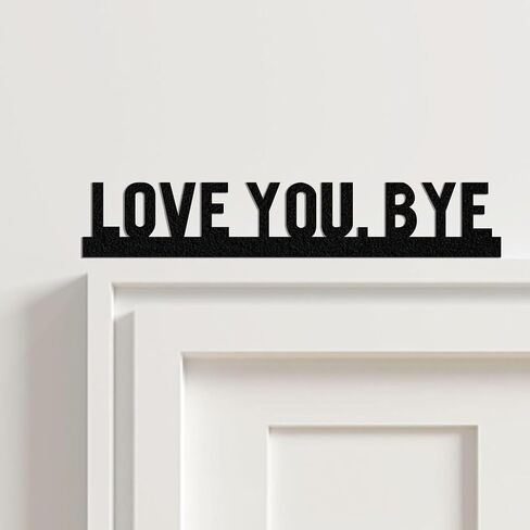 Metal Love You Bye Sign Above Door 3D Wall Art Decor Letters Cute Door Topper Boho Farmhouse for Living Room, Hallway Entryway, Door Frame Decal Home Decor Corner Sign Housewarming Gifts for Your Family Lovers in Saudi Arabia