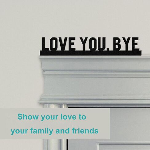 Metal Love You Bye Sign Above Door 3D Wall Art Decor Letters Cute Door Topper Boho Farmhouse for Living Room, Hallway Entryway, Door Frame Decal Home Decor Corner Sign Housewarming Gifts for Your Family Lovers in Saudi Arabia
