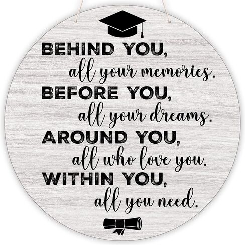 Class of 2026 Graduation Wood Hanging Door Sign, Congrats Grad Sign for House Front Door Wall in Kuwait