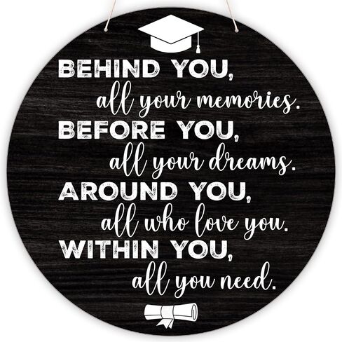 Class of 2026 Graduation Wood Hanging Door Sign, Congrats Grad Sign for House Front Door Wall in Kuwait