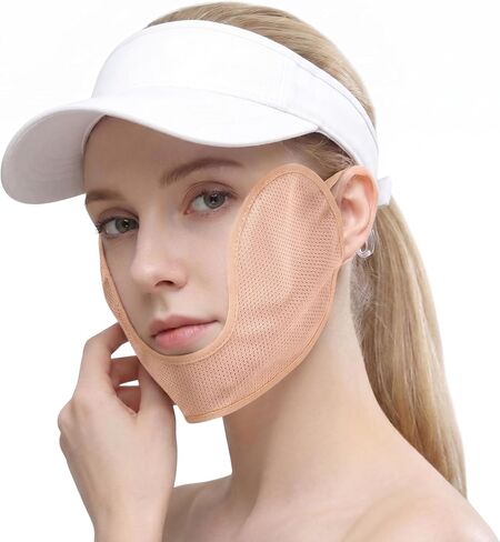 Premium MADE IN KOREA Women’s UVeil Golf Mask UV-Protective Breath-Easy Sun Mask for Outdoor Activities Quick Dry in Saudi Arabia