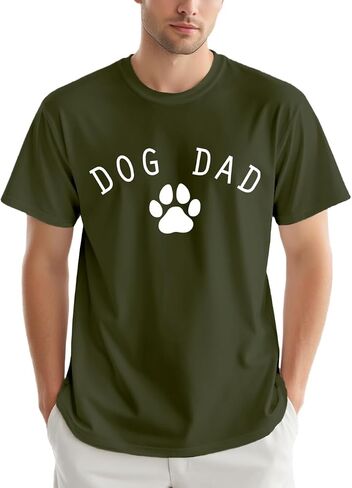 Mens Dog Dad Shirts Funny Dog Lover T-Shirt Fathers Day Tee Tops in Saudi Arabia