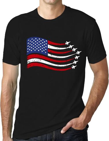 American Flag Shirts for Men USA Air Force T-Shirt Patriotic 4th of July Tee Memorial Day Gift Tops in Saudi Arabia