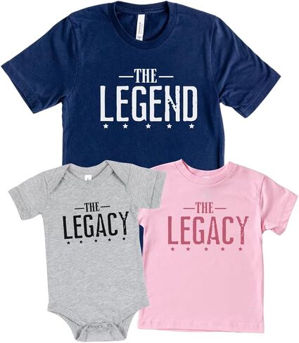 Legend Legacy Matching Shirts dad and Son Daughter Outfit Father Baby Matching Birthday Christmas Fathers Day Multicolor in Kuwait