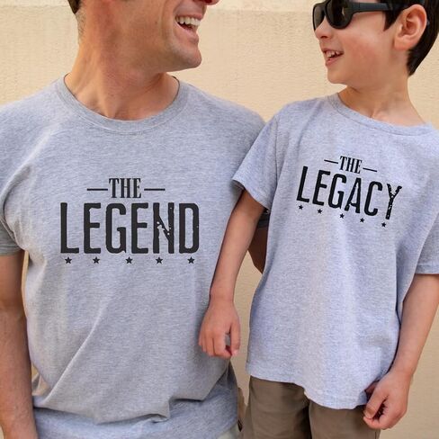 Legend Legacy Matching Shirts dad and Son Daughter Outfit Father Baby Matching Birthday Christmas Fathers Day Multicolor in Kuwait