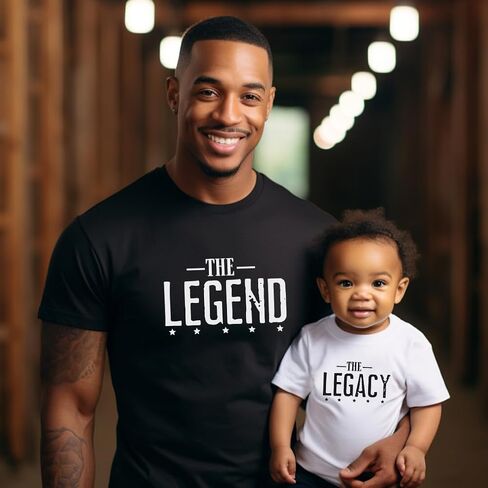 Legend Legacy Matching Shirts dad and Son Daughter Outfit Father Baby Matching Birthday Christmas Fathers Day Multicolor in Kuwait