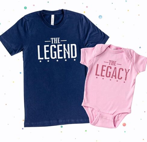 Legend Legacy Matching Shirts dad and Son Daughter Outfit Father Baby Matching Birthday Christmas Fathers Day Multicolor in Kuwait