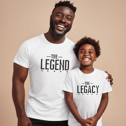 Legend Legacy Matching Shirts dad and Son Daughter Outfit Father Baby Matching Birthday Christmas Fathers Day Multicolor in Kuwait