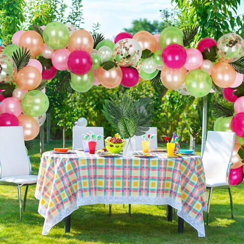 78 Pieces 7 Kinds Artificial Tropical Leaf Jungle Leaves Plant Safari Leaves Decorations for Hawaiian Party Decorations Beach Birthday Luau Party Decorations in Saudi Arabia