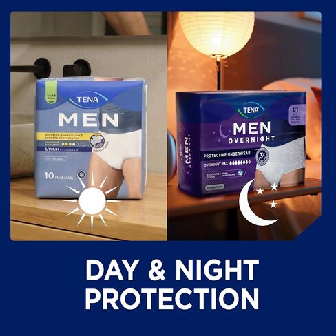 Tena Men Protective Underwear for Men, Maximum Absorbency, Better Fit, Adult Diaper, Small/Medium, 10 Count in Kuwait