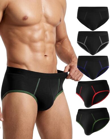 IIncontinence Underwear for Men, Men’s Incontinence Underwear Washable Leak Proof Briefs, Washable Reusable Bladder Control Underwear, 5 Pack, Black Briefs for Light Bladder Leaks, Daily Wear (Large) in Saudi Arabia