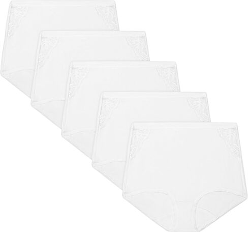 Bali womens Underwear Boy Shorts Pack, 5-pack, Cotton Lace Moisture-wicking Underwear for Women, Boy Short Panties in Kuwait
