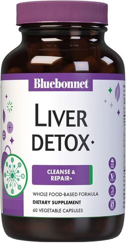 Bluebonnet Nutrition Liver Detox, Liver Health*, Antioxidant Protection*, Soy-Free, Gluten-Free, Kosher Certified, Non-GMO, Dairy-Free, 60 Vegetable Capsules, 60 Servings in Saudi Arabia