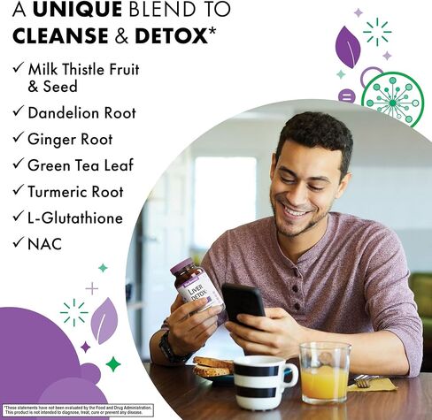 Bluebonnet Nutrition Liver Detox, Liver Health*, Antioxidant Protection*, Soy-Free, Gluten-Free, Kosher Certified, Non-GMO, Dairy-Free, 60 Vegetable Capsules, 60 Servings in Saudi Arabia
