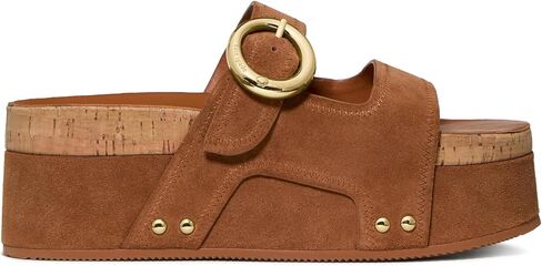 kate spade new york Halo Suede Platform Footbed Sandal in Kuwait