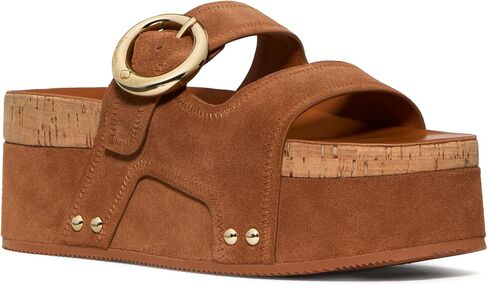 kate spade new york Halo Suede Platform Footbed Sandal in Kuwait