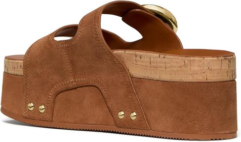 kate spade new york Halo Suede Platform Footbed Sandal in Kuwait