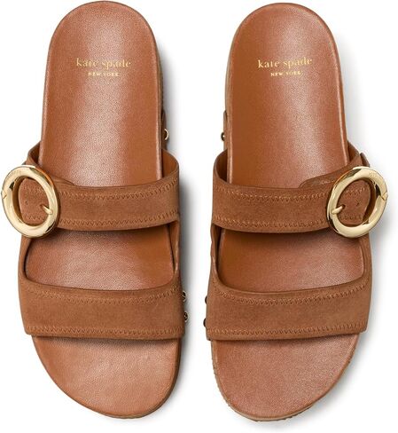 kate spade new york Halo Suede Platform Footbed Sandal in Kuwait