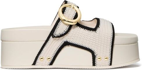kate spade new york Halo Suede Platform Footbed Sandal in Kuwait
