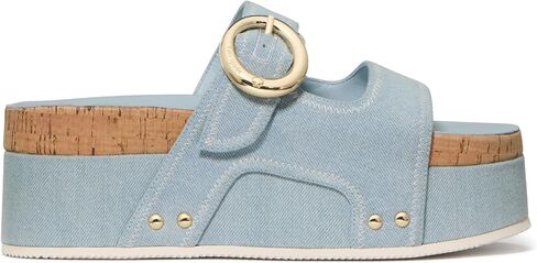 kate spade new york Halo Suede Platform Footbed Sandal in Kuwait